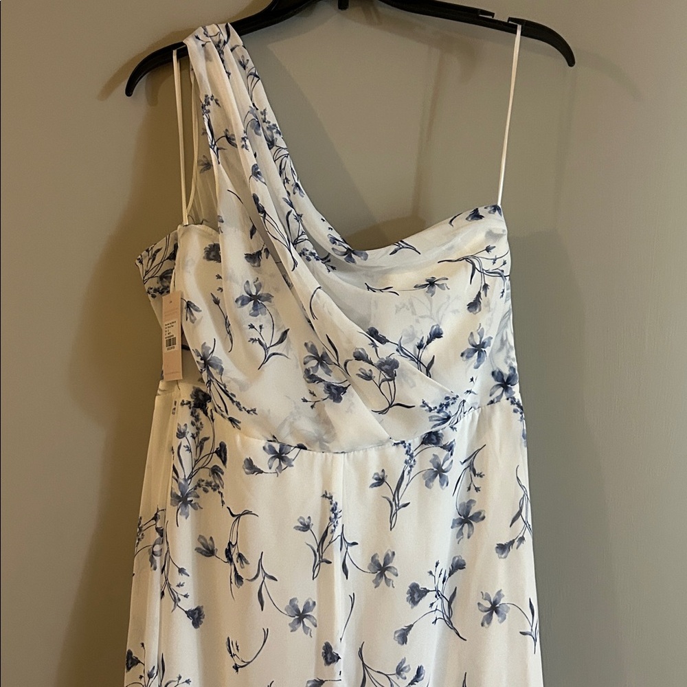 NWT Birdy Grey Kira Dress Chiffon Blue Le Fleur Bridesmaid Wedding Dress XL - Picture 7 of 15